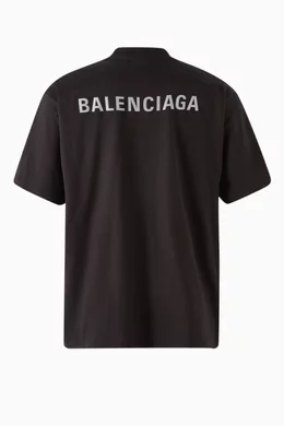 Buy Balenciaga Black Unisex Back Logo T shirt in Cotton jersey for UNISEX in UAE Ounass