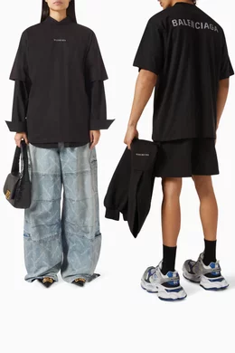 Balenciaga back logo hot sale tee