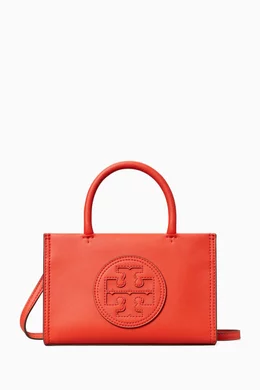 Buy Tory Burch Red Mini Ella Tote Bag in BioFabbrica Bio Tex for
