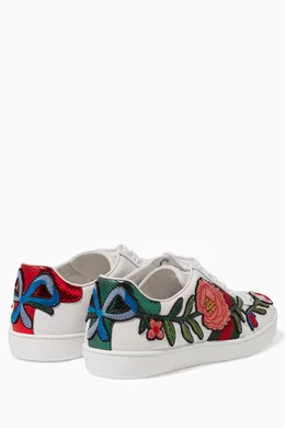 Gucci white floral ace sneakers best sale