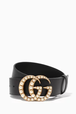 Buy Gucci Black Black GG Leather Belt For Women Online Ounass UAE