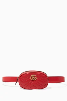 Buy Gucci Red Red Marmont Matelasse Leather Belt Bag For Women Online Ounass UAE