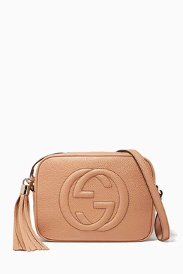 Buy Gucci Neutral Rose Beige Soho Leather Disco Bag For Women Online Ounass UAE