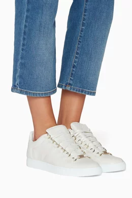 Buy Balenciaga White White Balenciaga Arena Classic Sneakers For