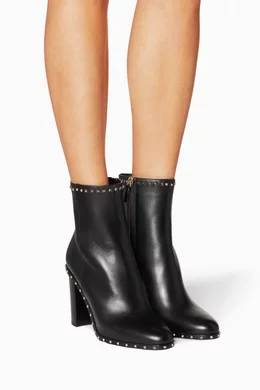 Studded boots black top