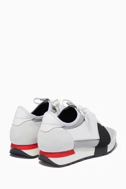 Buy Balenciaga White White Race Runner Low Top Sneakers For Women Online Ounass UAE