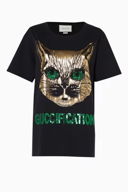 Gucci shirt black cat clearance
