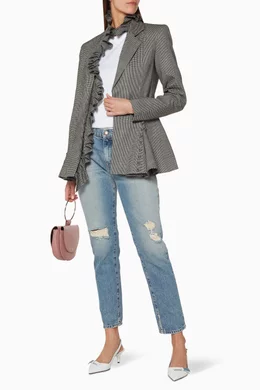 Buy Maggie Marilyn Multicolour Grey I Lead From The Heart Blazer For Women Online Ounass UAE