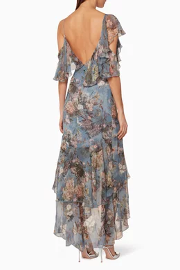 Nicholas arielle floral wrap maxi dress online