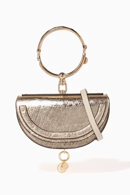 Buy Chloe Gold Metallic Gold Nile Minaudiere Bag For Women Online Ounass UAE
