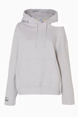 Vetements open shoulder hoodie new arrivals