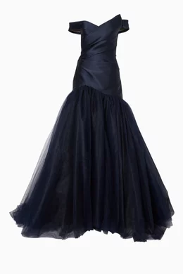 Monique lhuillier navy gown shop