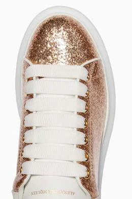Buy Alexander McQueen Gold Gold Glitter Platform Sneakers For Women Online Ounass UAE