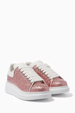 Buy Alexander McQueen Pink Pink Glitter Platform Sneakers For Women Online Ounass UAE