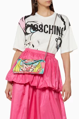 Buy Moschino Multicolour Multi Coloured Pop Art Printed Shoulder Bag For Women Online Ounass UAE
