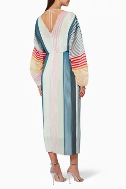 Buy Tome Multicolour Multi Coloured Rainbow Pleated Dress For Women Online Ounass UAE
