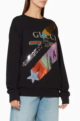Gucci shooting star hoodie hotsell