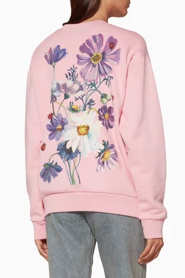 Buy Gucci Pink Light Pink Oversized Logo Fawn Sweatshirt For Women Online Ounass UAE