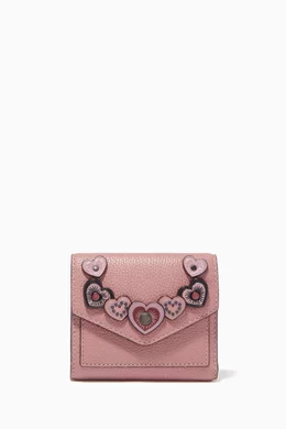 Buy Coach Pink Dusty Rose Heart Applique Small Wallet For Women Online Ounass UAE