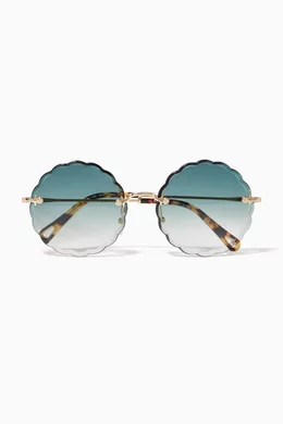 Buy Chloe Blue Blue Rosie Flower Sunglasses For Women Online Ounass UAE