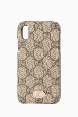 Buy Gucci Brown Brown GG Supreme Logo iPhone X Case For Women Online Ounass UAE