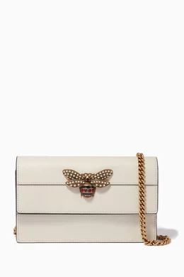 Buy Gucci Neutral White Queen Margaret Leather Mini Bag For Women Online Ounass UAE