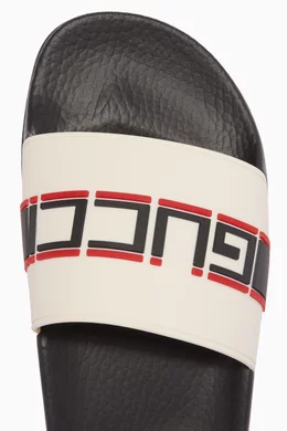 Gucci stripe rubber slide sandal deals