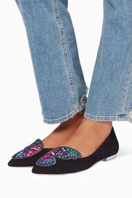 Buy Sophia Webster Black Black Bibi Butterfly Flats For Women Online Ounass UAE