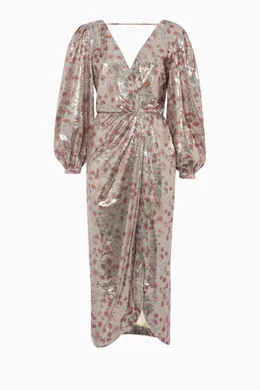 Buy Johanna Ortiz Silver Silver Sequined Alfonsina Storni Dress For Women Online Ounass UAE