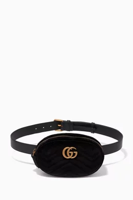Buy Gucci Brown Black GG Marmont Velvet Belt Bag For Women Online Ounass UAE
