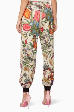 Buy Gucci Multicolour Multi Coloured Floral Print Track Pants For Women Online Ounass UAE