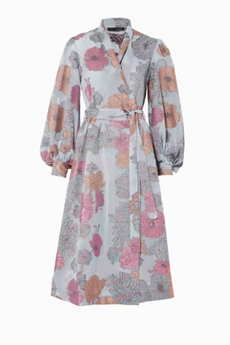 Buy Stine Goya Multicolour Multi Coloured Floral Print Micaela Midi Dress For Women Online Ounass UAE