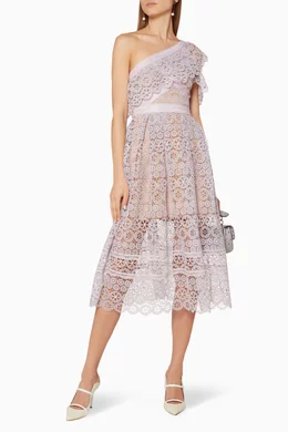 chinese dress ladies SELF-PORTRAIT Chiffon Lilac Size US 4 Midi Dress