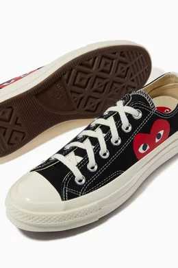 Buy Comme des Garcons PLAY Black x Converse Chuck 70 Low Top Sneakers in Canvas For Men Online Ounass UAE