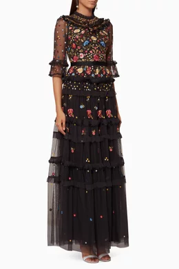 Buy Needle Thread Black Black Pandora Embellished Gown For Women Online Ounass UAE