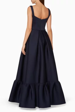 Buy Rachel Gilbert Blue Navy Frill Hem Cora Gown For Women Online Ounass UAE