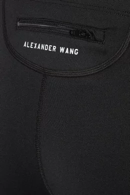 Buy Alexander Wang Black Black Reflective Graphic Scuba Leggings For Women Online Ounass UAE