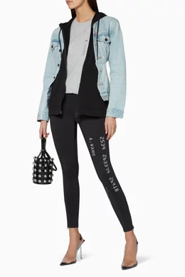 Buy Alexander Wang Black Black Reflective Graphic Scuba Leggings For Women Online Ounass UAE