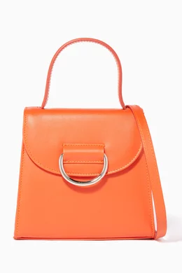 Buy Little Liffner Orange Orange Leather Little Lady D Bag For Women Online Ounass UAE