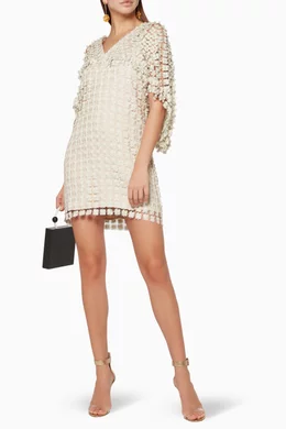 Buy Elliatt Pink Champagne Embellished Monroe Mini Dress For Women Online Ounass UAE