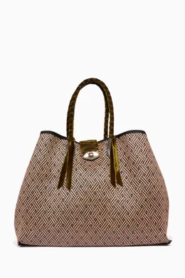 Buy Jimmy Choo Brown Multi Coloured Large Marianne Shopper For Women Online Ounass UAE