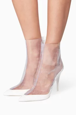 Stella mccartney white ankle boots outlet