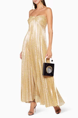 Buy Alexis Gold Gold Strapless Joya Gown For Women Online | Ounass UAE