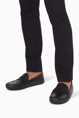 Buy Gucci Black Black Leather Kanye Signature Driving Shoes For Men Online Ounass UAE