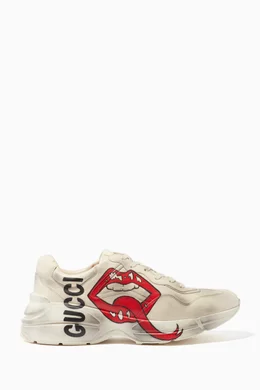 Buy Gucci White Off White Rhyton Mouth Print Sneakers For Men Online Ounass UAE