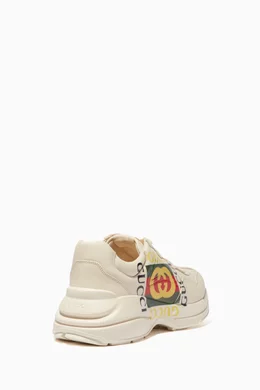 Gucci white vintage logo rhyton sneakers clearance
