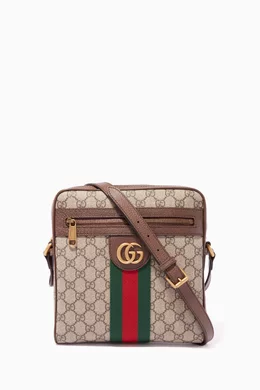 Buy Gucci Neutral Beige Ebony Small Ophidia Messenger Bag For Men Online Ounass UAE
