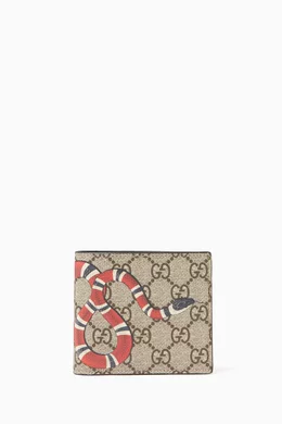 Buy Gucci Neutral Beige Ebony Kingsnake Print GG Wallet For Men Online Ounass UAE