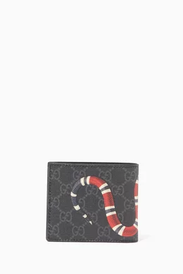 Buy Gucci Black Black Grey Kingsnake Print GG Wallet For Men Online Ounass UAE