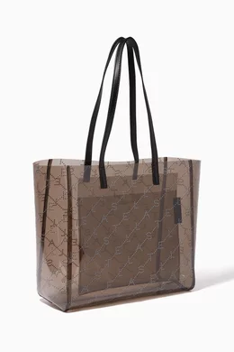 Buy Stella McCartney Black Black PVC Monogram Pouch Tote Bag For Women Online Ounass UAE